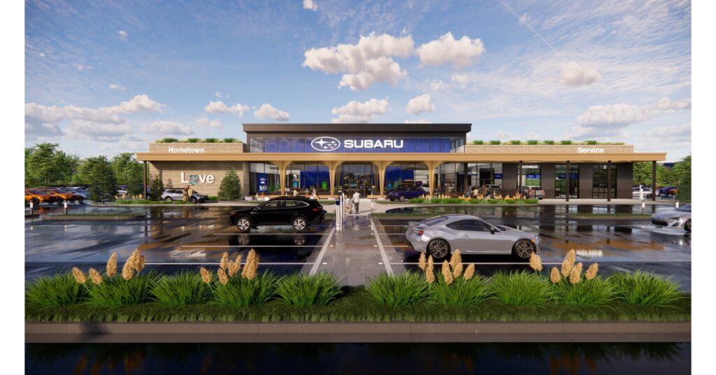SUBARU INTRODUCES NEW IMMERSIVE FACILITY DESIGN TO TRANSFORM RETAILER NETWORK subaru connection hub exterior.jpg