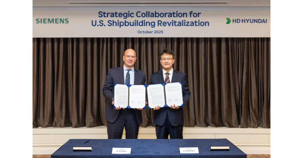 HD Hyundai and Siemens Accelerate Modernization of U.S. Shipbuilding with Smart Technology hd hyundai and siemens recently signed a memorandum of understanding mou to drive the revitalizati.jpeg