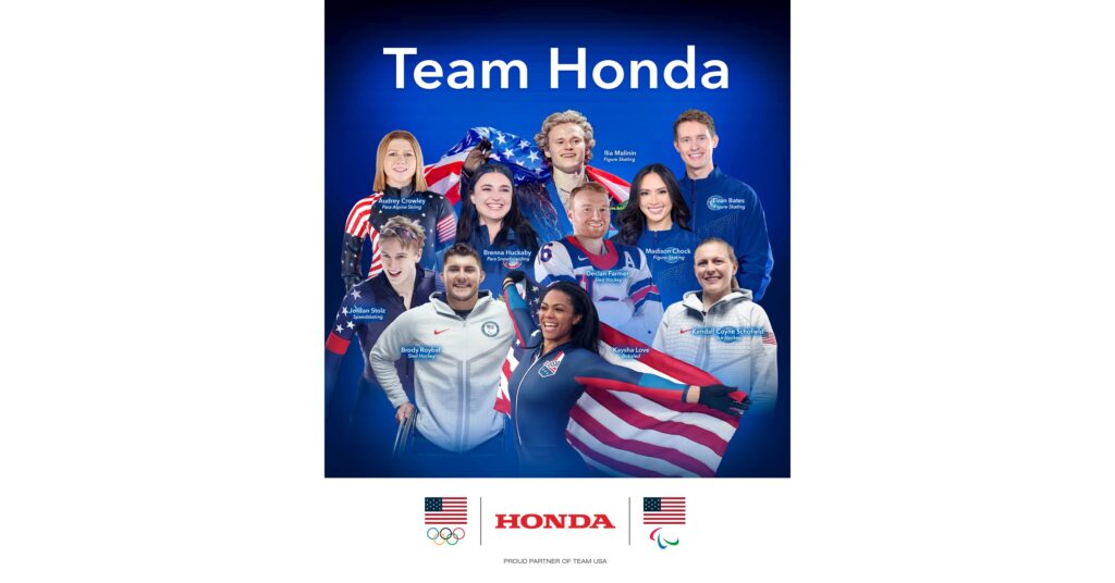 Honda Powers the Dreams of Team USA Athletes as They Go for Gold in Milano Cortina team honda winter athletes.jpg