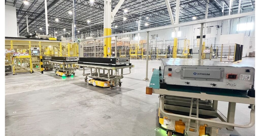 Guozi Helps Hithium Build an Industry 4.0 Intelligent Model Factory ants agv engaged automated transport operations.jpg